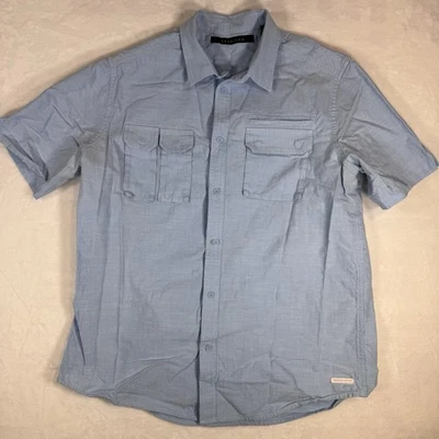 Sean John Chambray Denim Button Up Shirt Mens XL Blue Hip Hop Skater Y2K Retro - Image 1 of 4