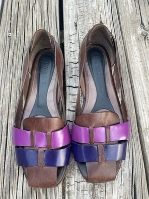 Sandalias sin cordones MARNI marrón y morado talla 40,5 Foto 1 de 4