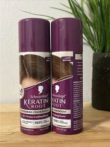 Schwarzkopf Keratin Root (Light Brown) Thickening Color Boost 3 Oz Lot Of 2 - Picture 1 of 3