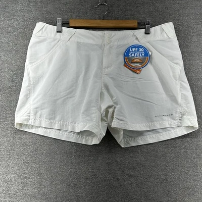 Columbia Omni Shade Shorts Women Size XL White UPF 30 NEW - Image 1 of 4
