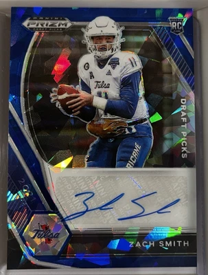 2021 Panini Prizm Draft Picks - Blue Ice Autographs Zach Smith #DPA-ZSM - Image 1 of 2
