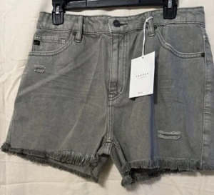 NWT KanCan Olive Green Mini High Rise Cutoff Shorts Size-11/29 - Picture 1 of 13