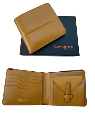 Cartera de cuero exclusiva SAMSONITE ETIQUETA NEGRA BAYAMO 4 CC + moneda bronceada Foto 1 de 4