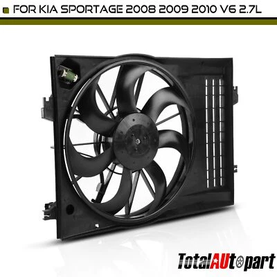 Nuevo conjunto de ventilador de radiador único con cubierta para Kia Sportage 2008-2010 V6 2,7 L Foto 1 de 4