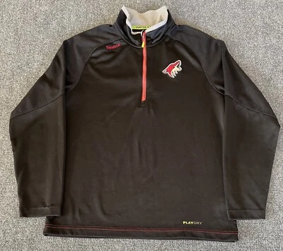 Suéter Arizona Coyotes Para Hombres M Reebok Centro Hielo 1/4 Cremallera Logo NHL Foto 1 de 4