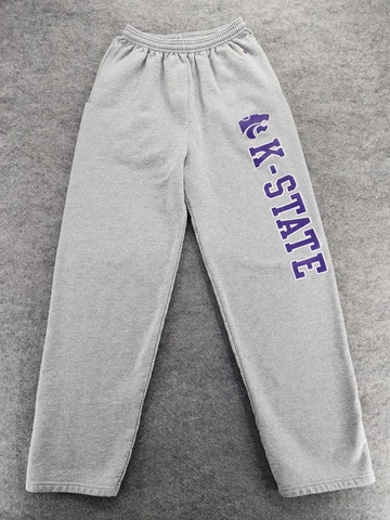 Kansas State Wildcats Sweatpants Mens Medium Champion Gray Cover