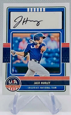 2023 USA Stars & Stripes Jack Hurley Collegiate Team Auto Black Ink #CNTS-JH - Image 1 of 2