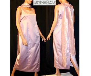 NWT MOTHERHOOD Lilac Satin Sleeveless Maternity Evening Gown Bridesmaid Dress~S - Picture 1 of 9
