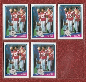 LOTE DE TARJETAS 1988 TOPPS #178 TONY COLLINS PATRIOTS CASI NUEVO O MEJOR (5) - Imagen 1 de 1