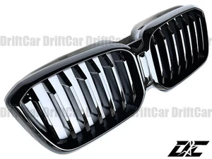 FIT ON 2022UP BMW FACELIFT G01 G02 X3 X4 GLOSS BLACK SINGLE SLANT FRONT GRILLE - Picture 1 of 5