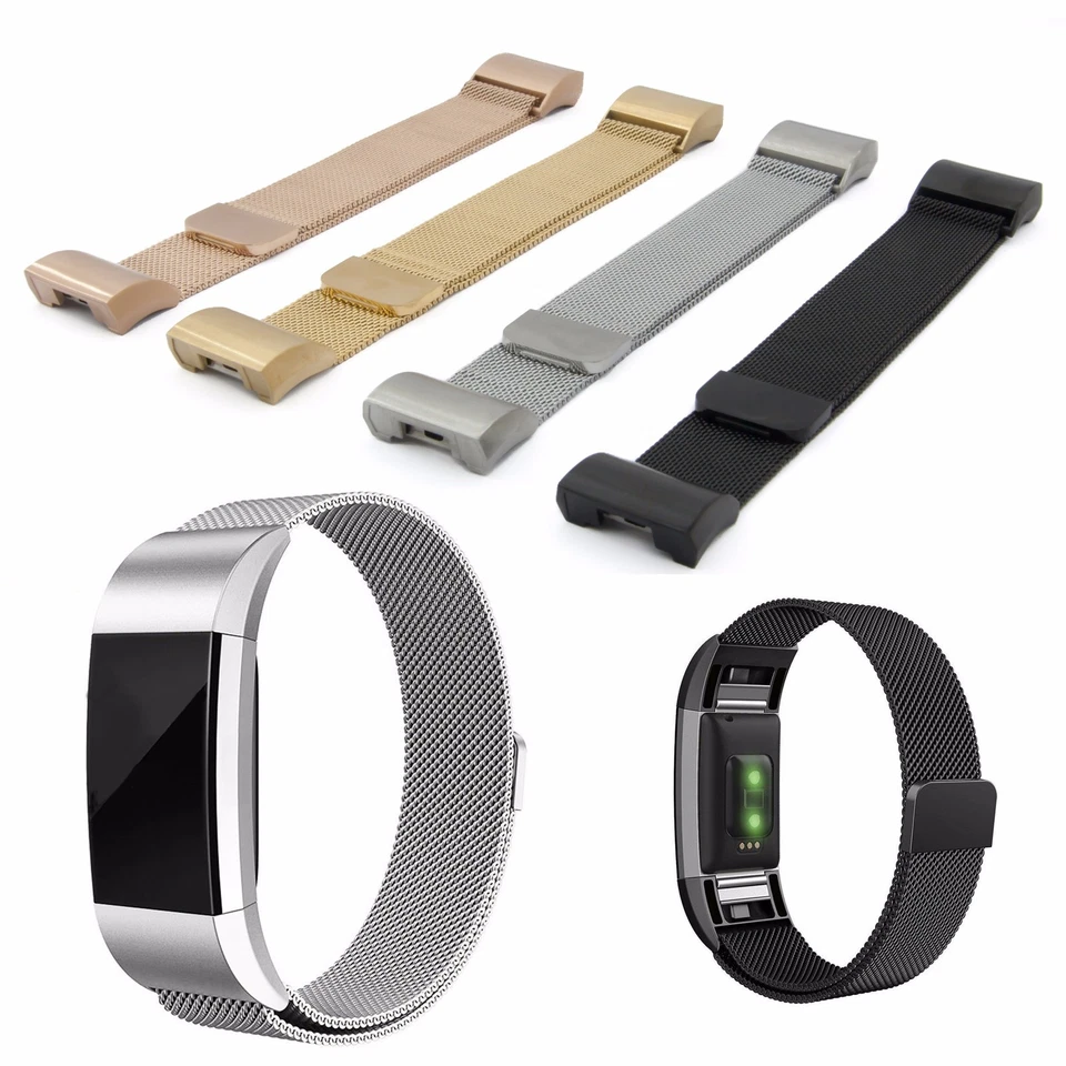 Milanaise Armband Ersatz für Fitbit Charge 2 Fitness Tracker Edelstahl Milanese - Bild 1 von 2