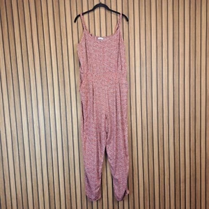 Fat Face Jumpsuit UK 12 Terracotta Geometric Tapered Leg Pockets Loose - Picture 1 of 10