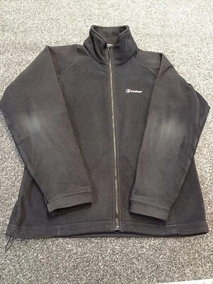 Chaqueta polar Berghaus para hombre grande negra cremallera completa calentador cortavientos Foto 1 de 4