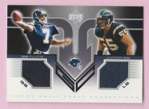 Camiseta doble UD Honor Roll Great Connections 2002 Doug Flutie y Junior Seau - Imagen 1 de 2