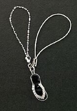 Sandale noire cristal argent bracelet téléphone portable charme téléphone portable mères cadeau de fête