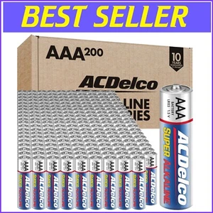 200 Count AAA Alkaline Batteries Pack - Long Lasting Power & 10-Year Shelf Life - Picture 1 of 8