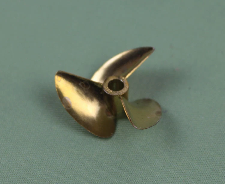RC Boat 437 bronze propeller 3 Blades, 37mm prop, for 3/16 4.76mm prop shaft - Image 1 of 1