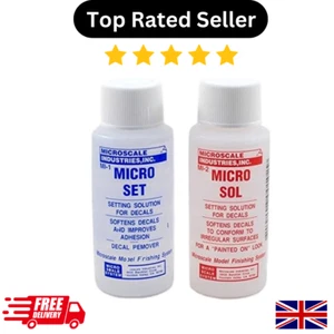 Microscale Industries Micro Sol & Micro Set Decals Setting Solution Twin Pack