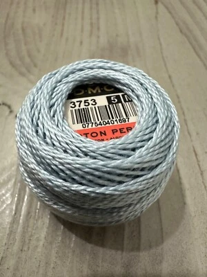 DMC Perle Cotton Thread Ball Size 5 Moonlight Blue #3753 - Image 1 of 3