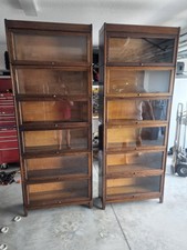 Gunn Oak Barrister Lawyer Bookcase 6 Stacks