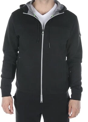 Мужской спортивный костюм Hugo Boss куртка с капюшоном и брюки черный тонкий европейский крой размер M - Изображение 1 из 4