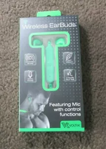 Auriculares Voltix Bluetooth® con micrófono incorporado nuevos- verdes - Imagen 1 de 4