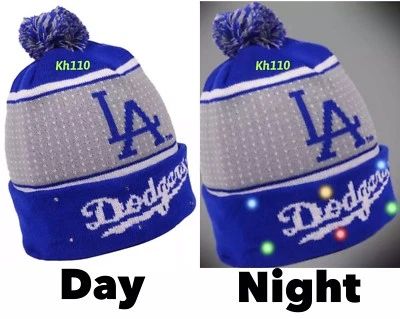 MLB Los Angeles Dodgers Light Up Printed Pom Beanie  - Image 1 of 4