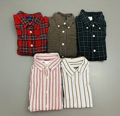Boys Long Sleeve Button Up Shirts Lot of 5 Size 6-8 Gap OshKosh Keneth Cole - Image 1 of 4