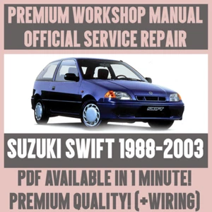 WERKSTATTHANDBUCH SERVICE & REPARATURANLEITUNG für SUZUKI SWIFT 1988-2003 + VERKABELUNG - Bild 1 von 5