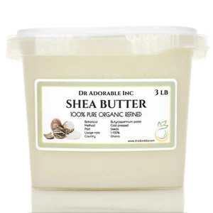 100 % PURE REFINED SHEA BUTTER ORGANIC NATURAL FROM GHANA 3 LB FREE SHIPPING - Picture 1 of 5