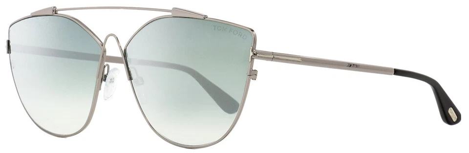 Auténticas gafas de sol Tom Ford TF563 14X plateadas gris aviador espejo degradado 64 mm Foto 1 de 2