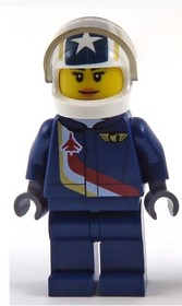 Lego Minifigure City Female Jet Aviator Pilot cty0841 60103 Airport Air show