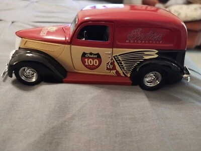 SpecCast 1937 Ford Indian Motorcycle 100 Years Panel Truck Bank - Image 1 of 4