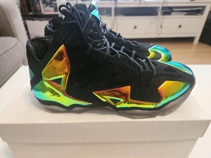 Nike LeBron James XI 11 EXT King’s Crown W/box Men Size 8 Black Metallic Gold - Picture 1 of 12