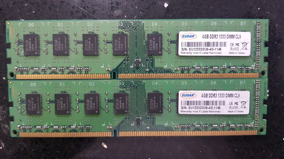 Apple Mac Pro 8GB  DDR3 PC3-10600 1333Mhz RAM Memory 4GB DIMM - Image 1 of 1