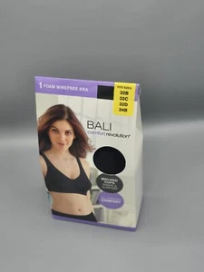 Bali 228781 Women's Comfort Revolution Black Wirefree Bra,Fits: 32B,32C,32D, 34B - Picture 1 of 4