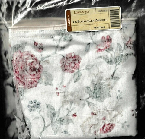 Longaberger Large Boardwalk Basket fabric LINER ONLY - HEIRLOOM FLORAL - Pretty Cover