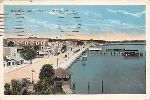 Florida FL Daytona Waterfront and Esplanade 1924 - Picture 1 of 2