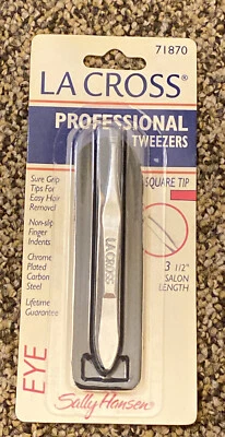 La Cross by Sally Hansen Professional Tweezers Square Tip # 71870 original pack