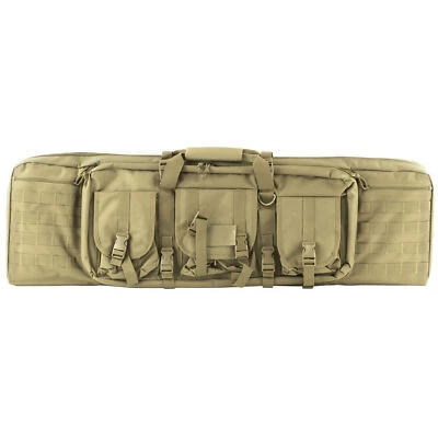 Ncstar Double Carbine Zipper Case Fit 42"Rifle Nylon Tan Pals Webbing Exterior - Image 1 of 4