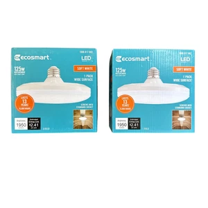 2pk EcoSmart Wide Surface LED Light Bulb Soft White Non-Dimmable 125W - Picture 1 of 1