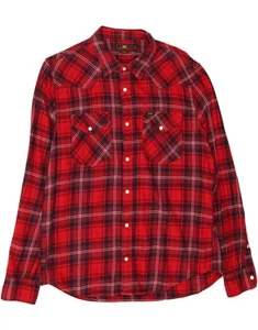 LEE Mens Slim Fit Flannel Shirt XL Red Check Cotton AM06 - Picture 1 of 3