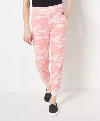 Belle By Kim Gravel Luxe French Terry Joggers Size XLP Flamingo Camo A468585 NEW - Image 1 of 3