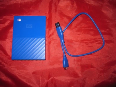 WD 2TB My Passport USB Portable  External Hard Drive WDBYFT0020BBL - Blue - Image 1 of 3