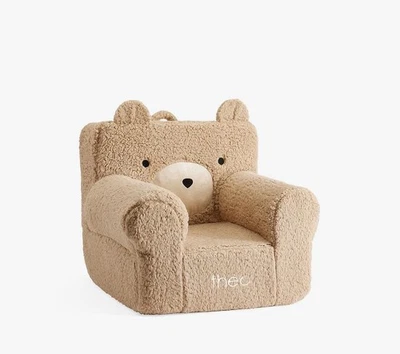 Funda protectora para silla Pottery Barn Kids My First Anywhere, oso Sherpa avena, “Theo” Foto 1 de 2
