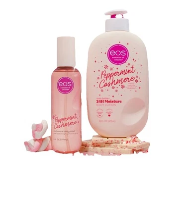 EOS Loción corporal y niebla de cachemir menta conjunto de regalo de 2 piezas - Edición navideña - Imagen 1 de 4