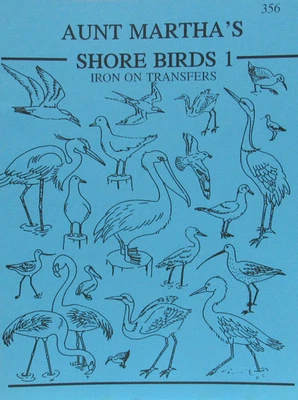 Aunt Marthas SHORE BIRDS Seagull Beach Iron On Embroidery Transfers Book 356 NEW - Image 1 of 3