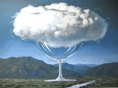 RENE MAGRITTE: Schöne Lithographie limitiert auf 100 Exemplare, signiert 50x70cm - Bild 1 von 4