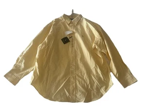 Polo Ralph Lauren Calce Clásico Abotonado Manga Larga Nuevo Para Hombre 18 34-35 Amarillo - Imagen 1 de 10