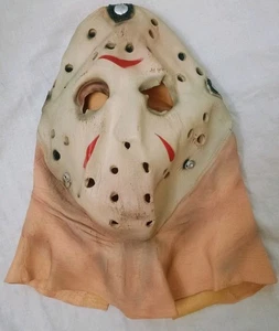 Friday 13th Jason Voorhees Full Head Latex Halloween Mask New Line Productions - Picture 1 of 9